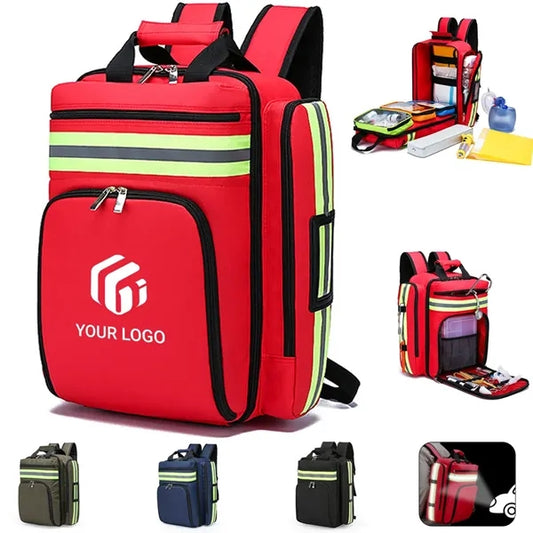 Camping trip sports trauma medical bag first aid backpack