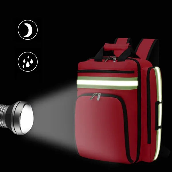 Camping trip sports trauma medical bag first aid backpack