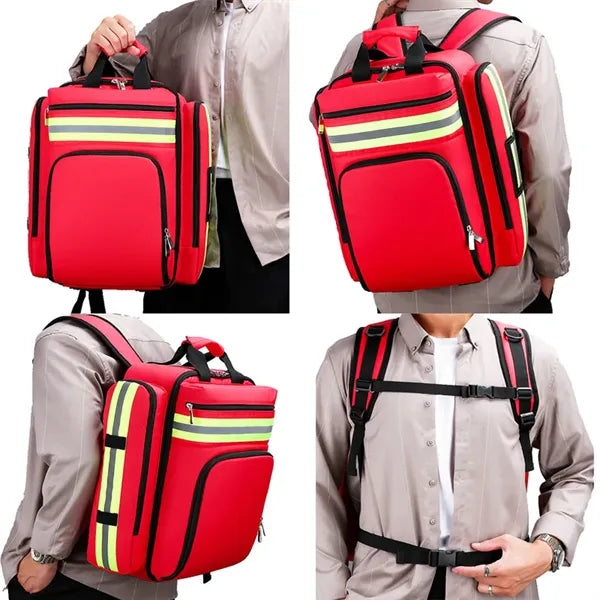 Camping trip sports trauma medical bag first aid backpack