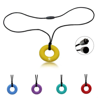 Kids toys safe stress relieve sensory chewing necklace