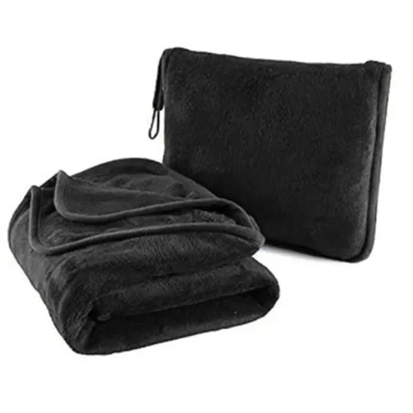 Fleece Travel Blanket Pillow Portable Two In One Car Plane