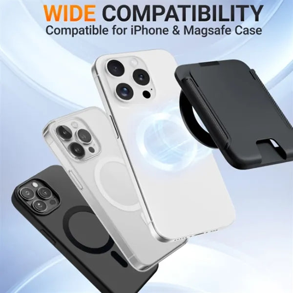 MagSafe Wallet Phone Stand Card Holder With Rotating Mount