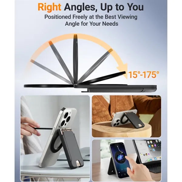 MagSafe Wallet Phone Stand Card Holder With Rotating Mount