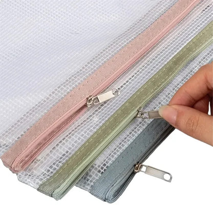 Pvc Mesh Handheld Zipper Bag