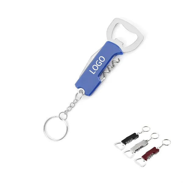 Multi-Function Bottle Opener Keychain