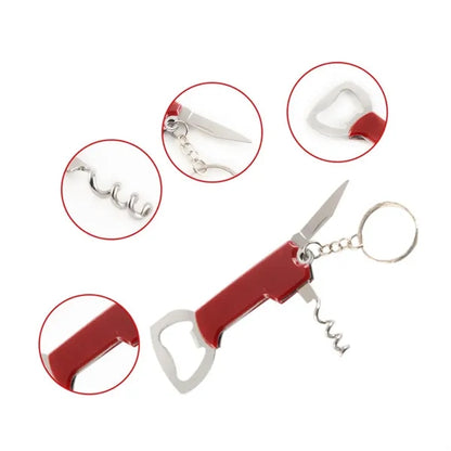 Multi-Function Bottle Opener Keychain