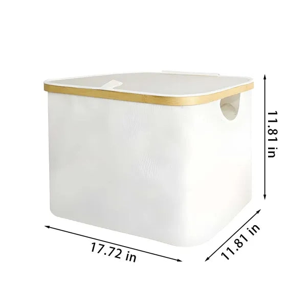 Collapsible large clothes hampers laundry baskets with lid