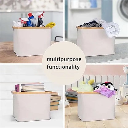 Collapsible large clothes hampers laundry baskets with lid