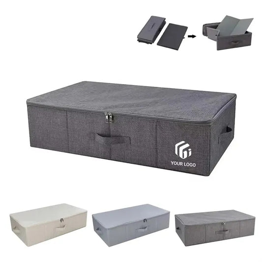 Foldable Blankets Clothes Zippered Organizer Underbed Bag