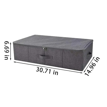 Foldable Blankets Clothes Zippered Organizer Underbed Bag