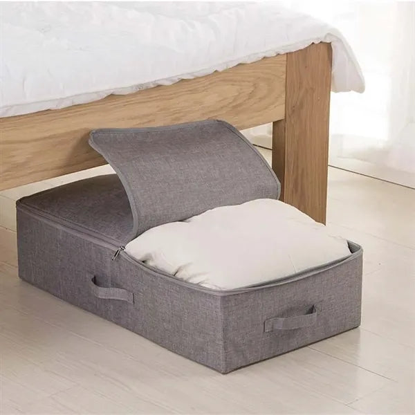 Foldable Blankets Clothes Zippered Organizer Underbed Bag