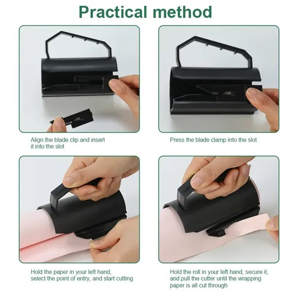 Christmas Wrapping Paper Cutter with Handle