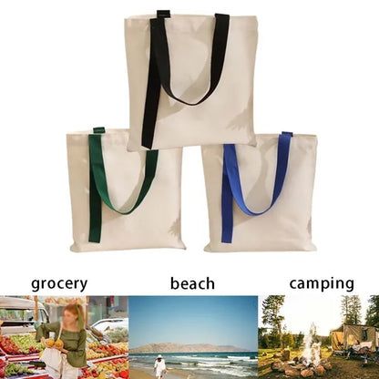Eco-friendly Durable Grocery Shopping Beach Canvas Tote Bag