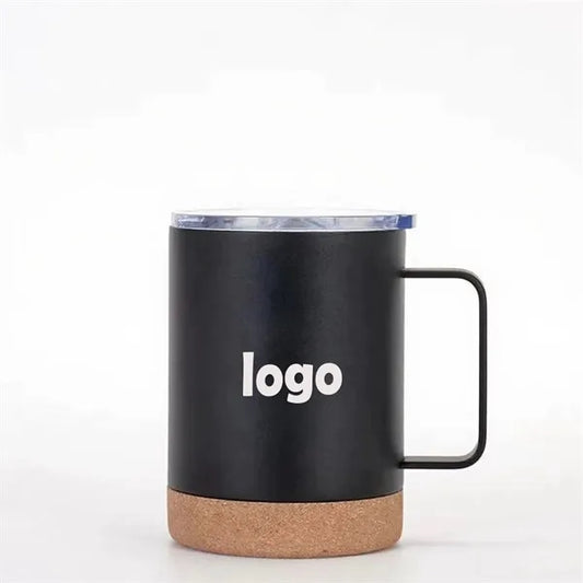 Stainless Steel Mug With Natural Wood Base