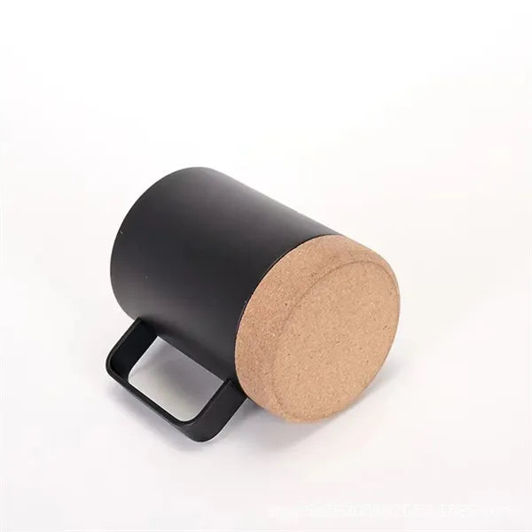 Stainless Steel Mug With Natural Wood Base