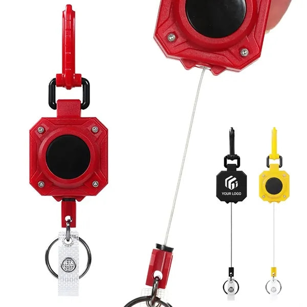 Multitool tactical heavy duty Id holder retractable keychain