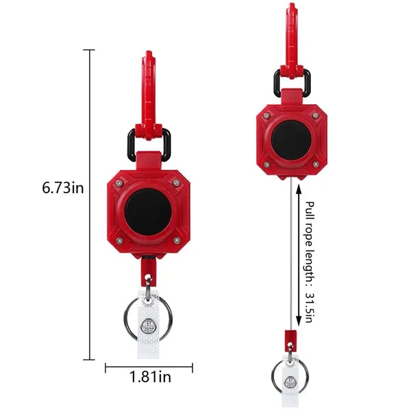 Multitool tactical heavy duty Id holder retractable keychain