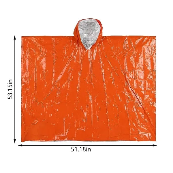 Camping hiking emergency blankets survival rain poncho
