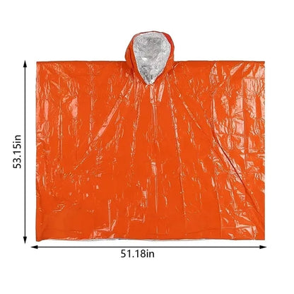 Camping hiking emergency blankets survival rain poncho