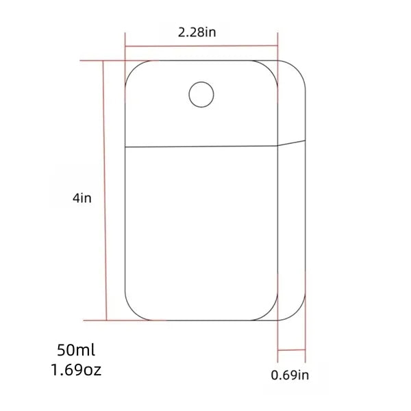 Portable Silicone-Sleeved 50ml Spray Bottle