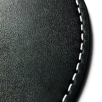 Round Heat-Resistant Stain-Resistant Leather Coaster Set