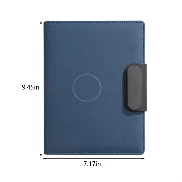 Business work travel gift notebook set with wireless charger