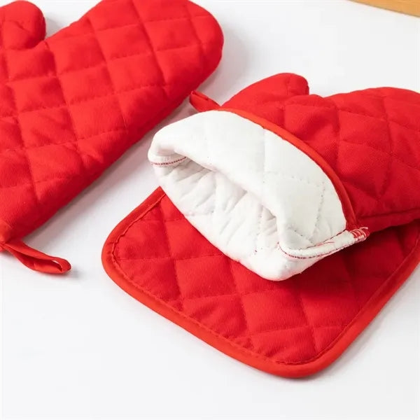 10 Inch Professional Heat Resistant Cotton Oven Mitts