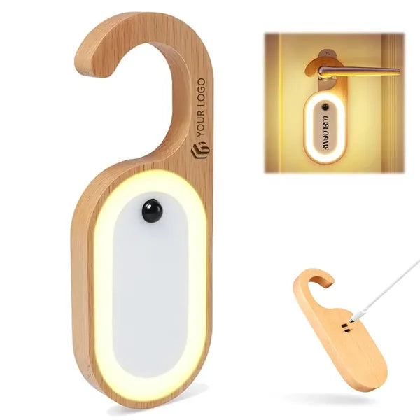 Portable bedroom message memo lamp led door key night light