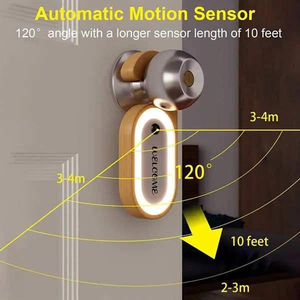 Portable bedroom message memo lamp led door key night light