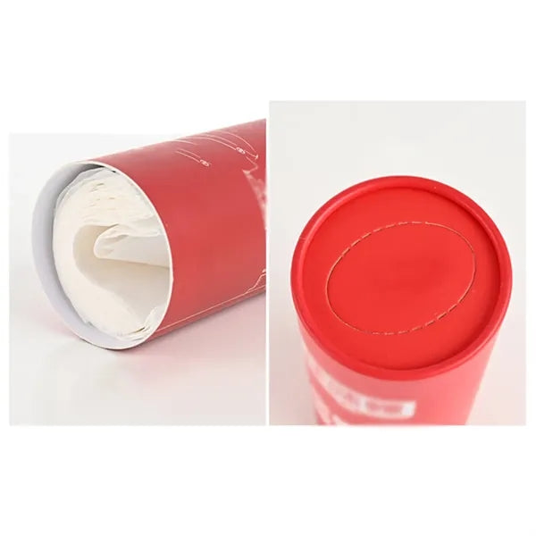 Convenient travel car cylinder holder with facial tissues