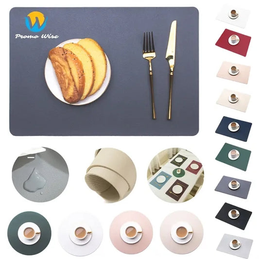 Heat-Resistant Non-Slip Oil-Resistant Leather Placemat