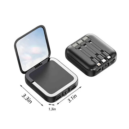 10000mAh Power Bank Makeup Mirror