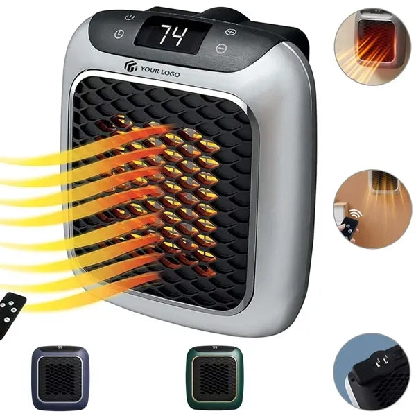 Quiet space saving timer wall outlet small space heater