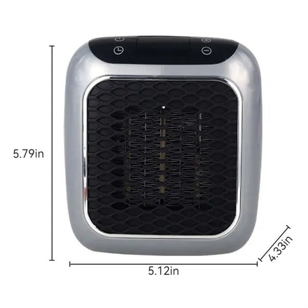 Quiet space saving timer wall outlet small space heater