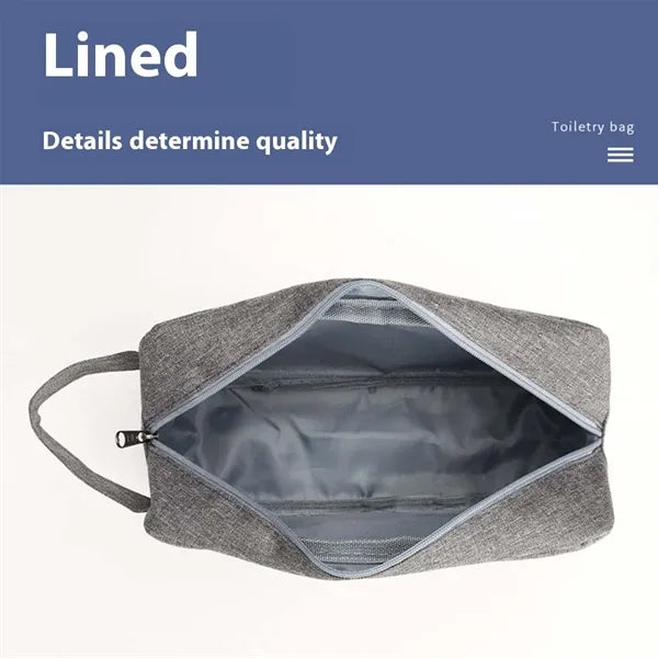 Portable minimalist waterproof travel cosmetic toiletry bag