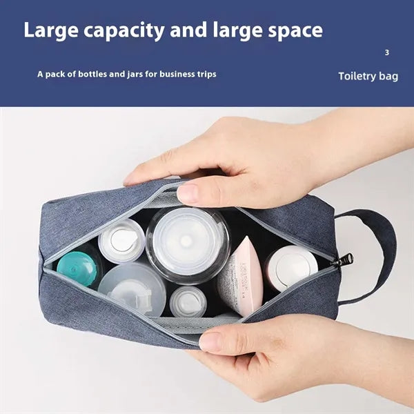 Portable minimalist waterproof travel cosmetic toiletry bag
