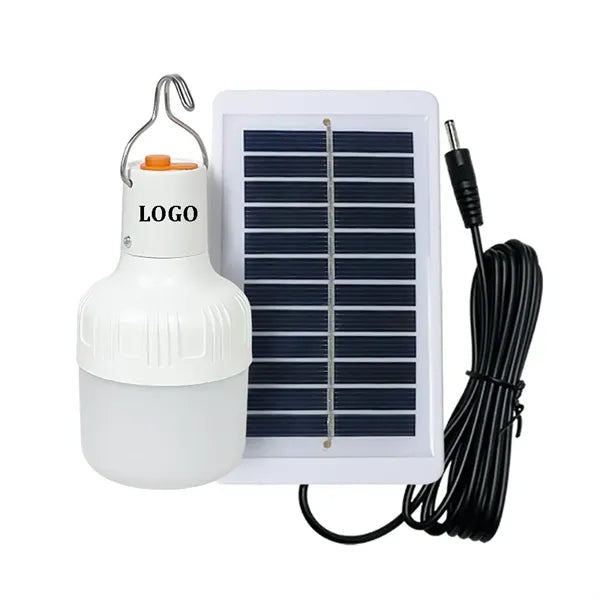 Portable Solar LED Camping Light with USB & Hook
