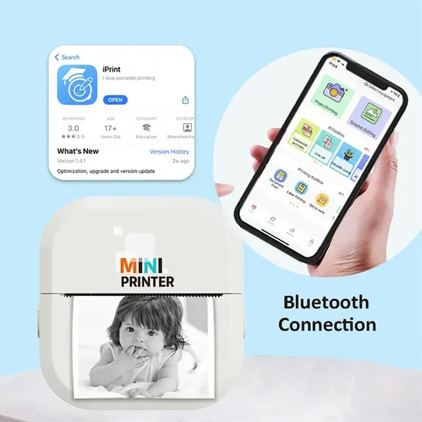 Mini Wireless Pocket Printer No Ink Needed