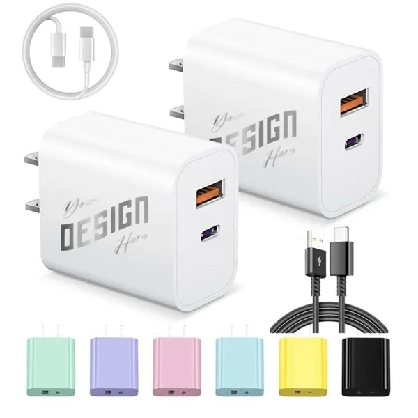 Dual Port Fast Charging Charger Block 45w