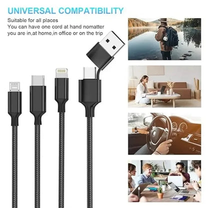 4-Foot USB C Multi-Charger Cable