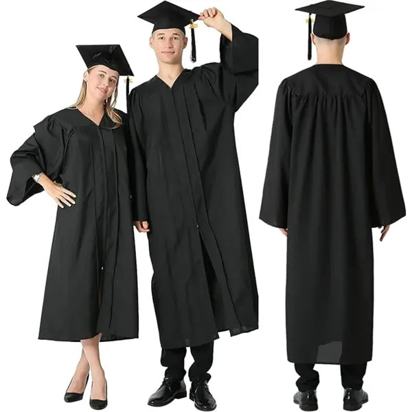Matte Graduation Cap and Gown Class Set with Tassel