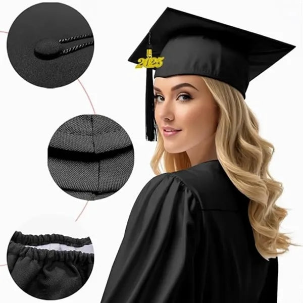 Matte Graduation Cap and Gown Class Set with Tassel