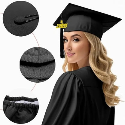 Matte Graduation Cap and Gown Class Set with Tassel
