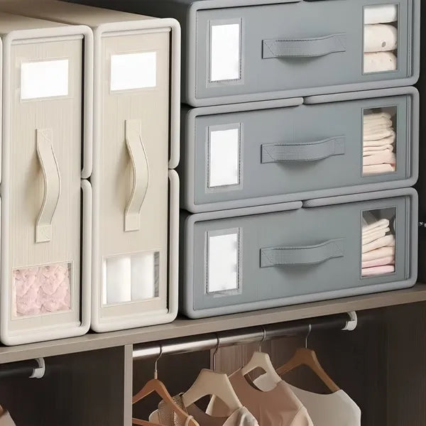 Foldable Clothes Storage Box Blanket Quilt Organizer Bin