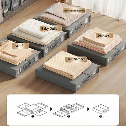 Foldable Clothes Storage Box Blanket Quilt Organizer Bin