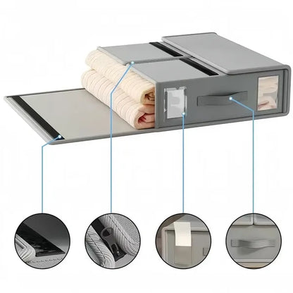 Foldable Clothes Storage Box Blanket Quilt Organizer Bin