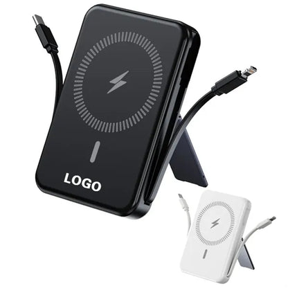 Magnetic Wireless Portable Charger with Stand and Cable