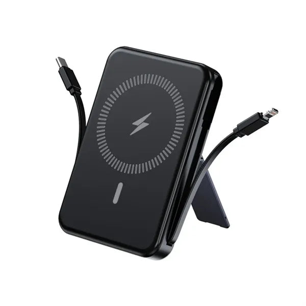 Magnetic Wireless Portable Charger with Stand and Cable