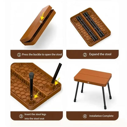 Portable Folding Camping Stool Lightweight Aluminum Outdoor