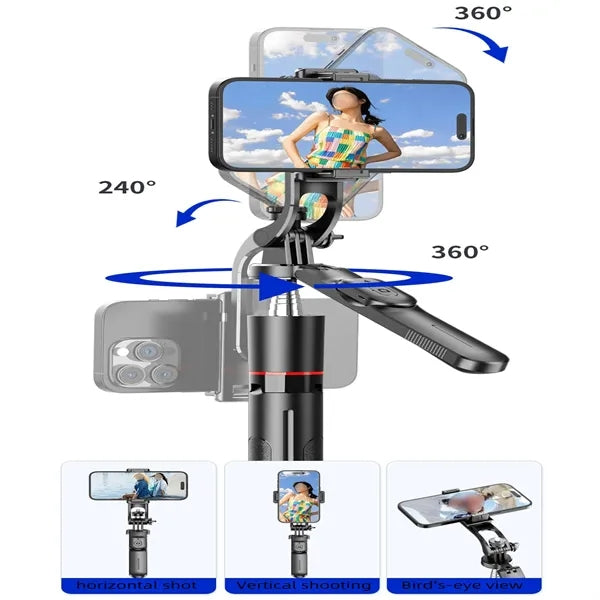 Bluetooth Selfie Stick Tripod Remote Control And Stabilizer